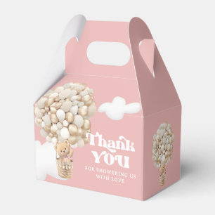 Bearly Wait Girl Bear Balloon Baby Shower Favour Box