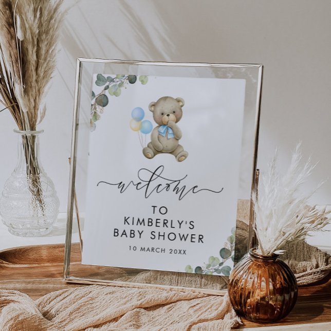 bearly wait greenery baby shower welcome sign (Creator Uploaded)