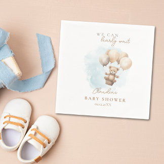 Bearly Wait Neutral Baby Shower Napkin