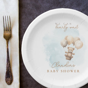 Bearly Wait Neutral Baby Shower Paper Plate