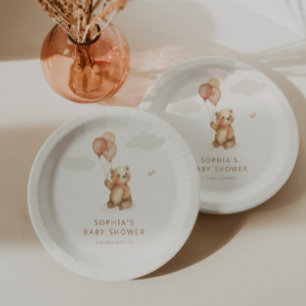 Bearly Wait Neutral Baby Shower Paper Plate