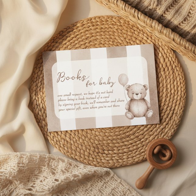 Bearly Wait Neutral Teddy Baby Shower Enclosure Card (
Bearly Wait neutral teddy baby shower design with soft beige and brown tones)