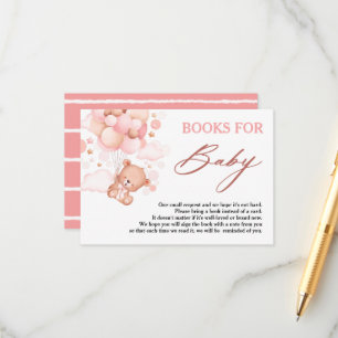 Bearly Wait Pink Teddy Bear Books for Baby Enclosure Card