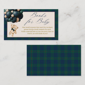 Bearly Wait Teddy Balloon Baby Shower books Enclosure Card