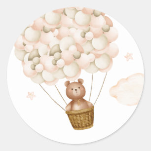 Bearly Wait Teddy Bear Baby Shower Favour Classic Round Sticker