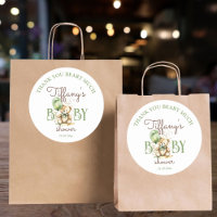 Bearly wait teddy bear green baby shower favour