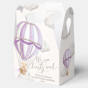 Bearly Wait Teddy Bear Hot Air Balloon Baby Shower Favour Box
