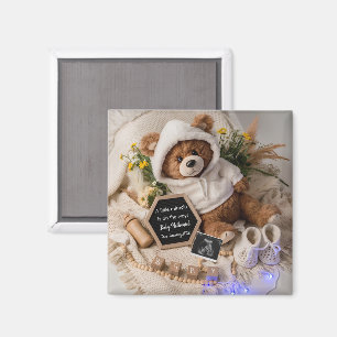 Bearly Wait Teddy Bear Pregnancy Announcement gift Magnet