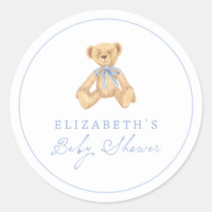 Bearly Wait Vintage Teddy Bear Baby Shower Classic Round Sticker