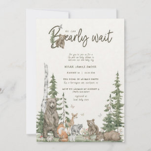 Bearly Wait Woodland Bear Sip & See Invitation