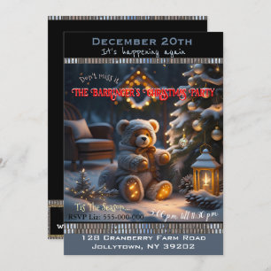 Bearlythere for U Festive Holiday Christmas Party Invitation