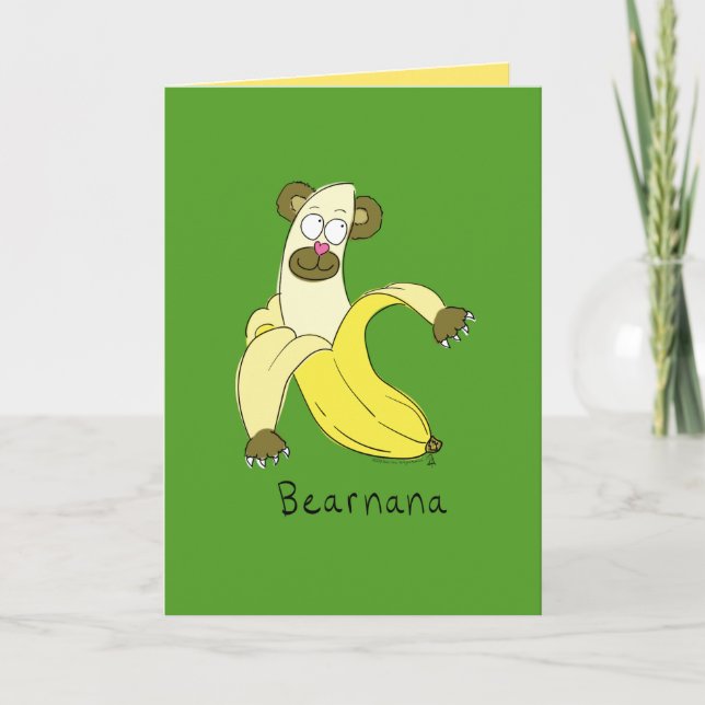 Bearnana - Funny Bear Banana Greeting Card (Front)