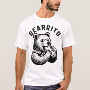 Bearrito Bear Eating a Burrito, Mexican Food T-Shirt