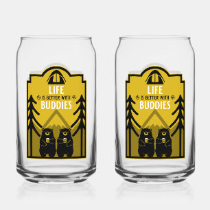 Bears And Beer Canada Can Glass