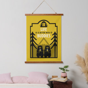 Bears And Beer Canada Hanging Tapestry