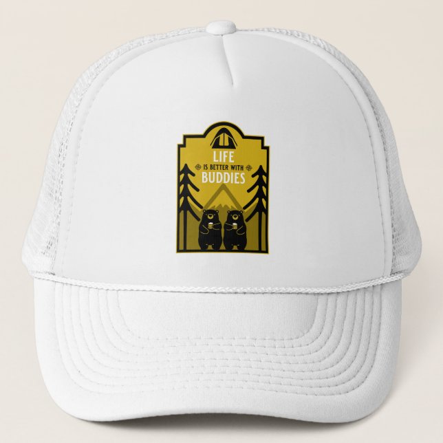 Bears And Beer Canada Trucker Hat (Front)