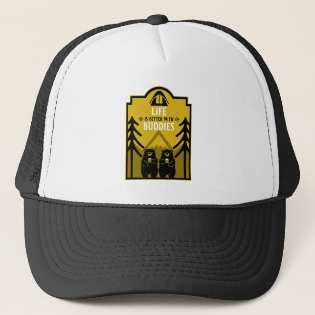 Bears And Beer Canada Trucker Hat (Front)