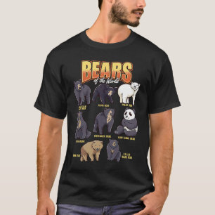 Bears Animals of the World Wildlife Zoo Animal Bea T-Shirt