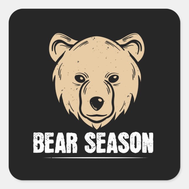 Bears - Bear Season Square Sticker (Front)