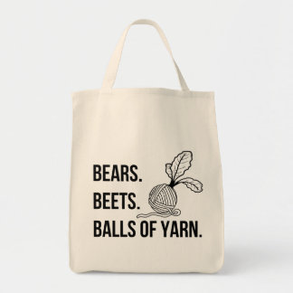 Bears Beets Balls of Yarn - Large Tote Bag