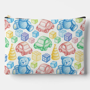 Bears Blocks and Cars Accessory Pouch