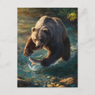 Bears Bounty: Fishing Feast Postcard