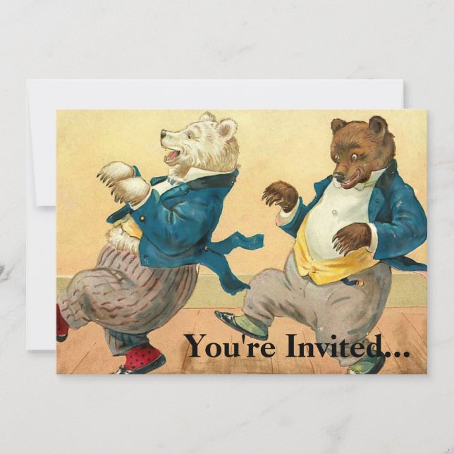 Bears Dancing Invitation (Front)