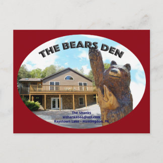 Bears Den Cabin Postcard