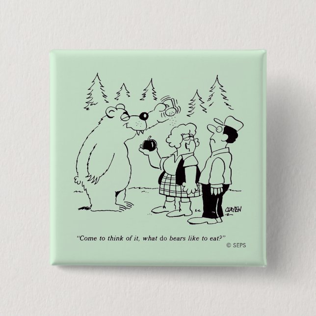 Bears Dinner 15 Cm Square Badge (Front)