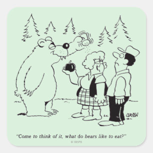 Bears Dinner Square Sticker