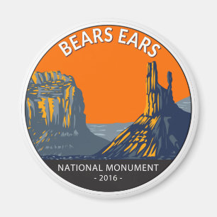 Bears Ears National Monument Utah Vintage Magnet