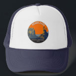 Bears Ears National Monument Utah Vintage  Trucker Hat<br><div class="desc">Bears Ears vector artwork design. The monument protects the public land surrounding the Bears Ears,  a pair of buttes,  and the Indian Creek corridor rock climbing area.</div>