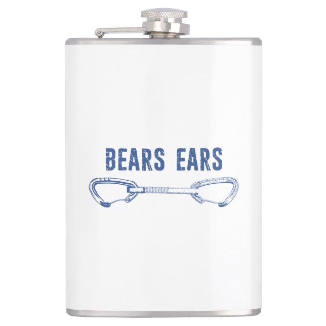 Bears Ears Rock Climbing Quickdraw Hip Flask (Front)