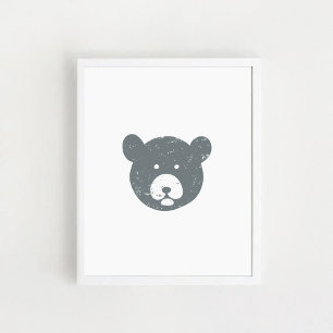 Bear's face poster