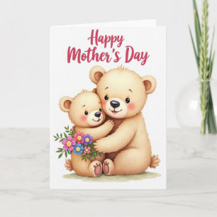 Bears Floral Mothers Day Card