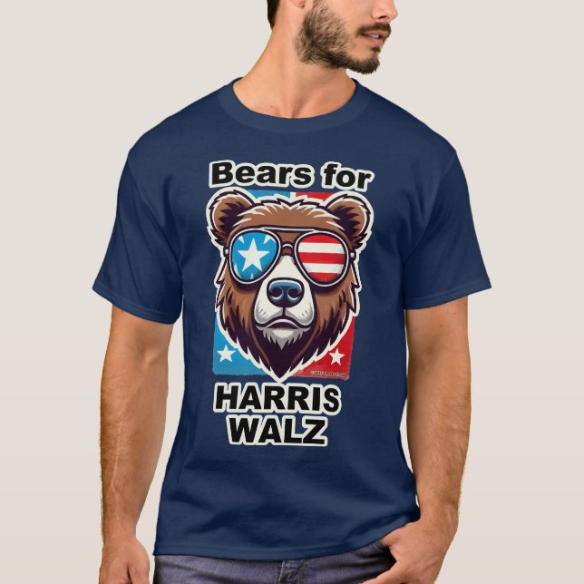 Bears for Harris Walz T-Shirt (Front)
