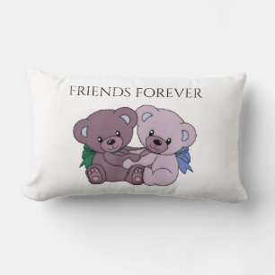Bears "Friends Forever" Lumbar pillow. Cushion