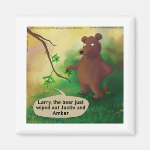 Bears Go In The Woods Funny Rick London Magnet