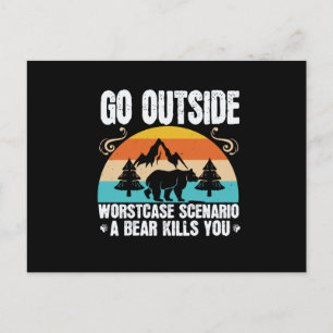 Bears - Go Outside Worst Case Scenario Postcard