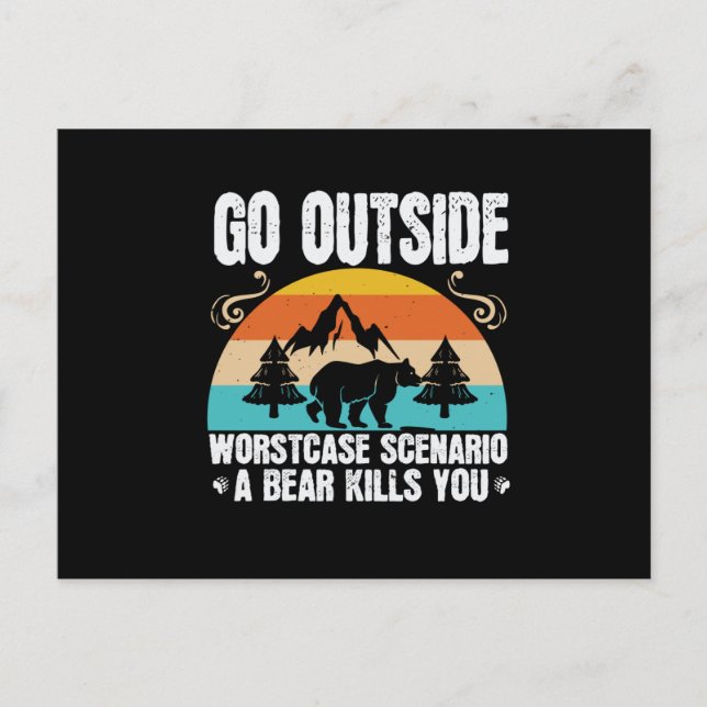 Bears - Go Outside Worst Case Scenario Postcard (Front)