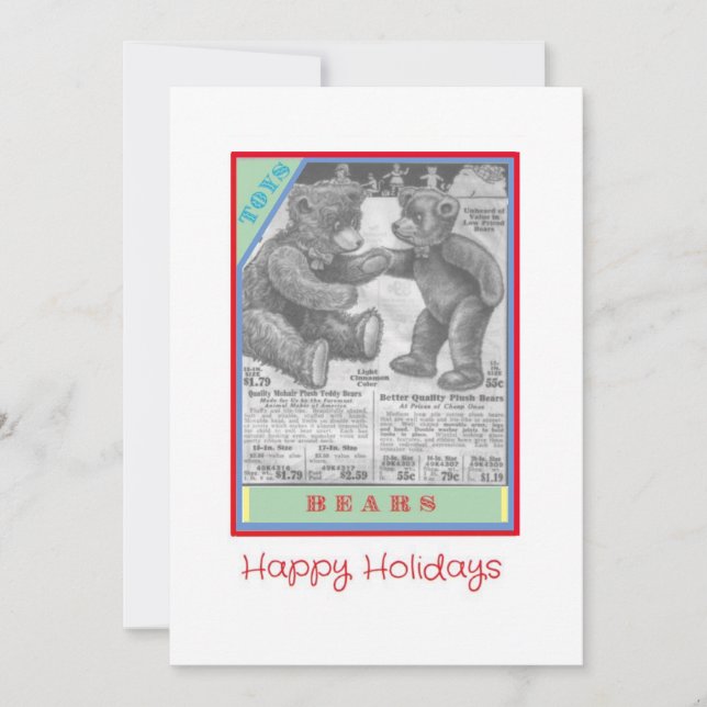 Bears Holiday card by Bruce Tunis (Front)