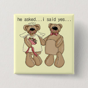 Bears I Said Yes Tshirts and Gifts 15 Cm Square Badge