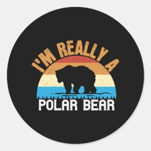Bears - I'm Really A Polar Bear Classic Round Sticker