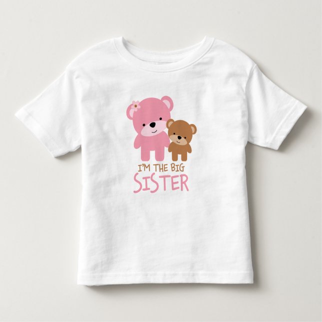 Bears "I'm The Big Sister" Toddler T-Shirt (Front)