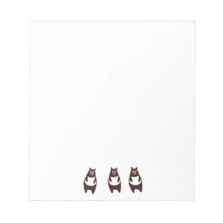Bears In a Line Notepad