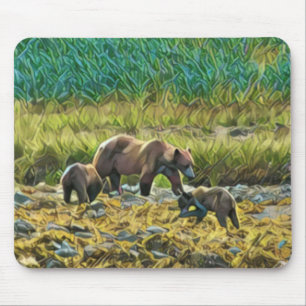 Bears in Alaska Mouse Pad