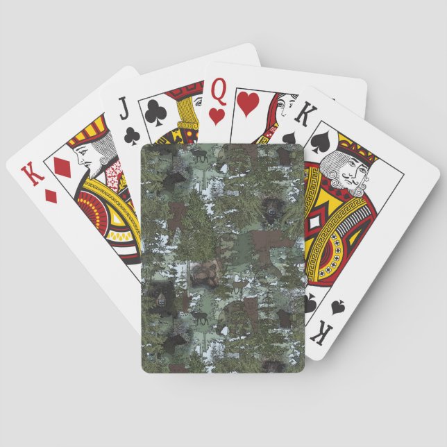Bears in the Beautiful Woods Playing Cards (Back)