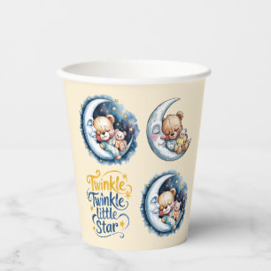 Bears in the Moonlight Boy Baby Shower Paper Cups