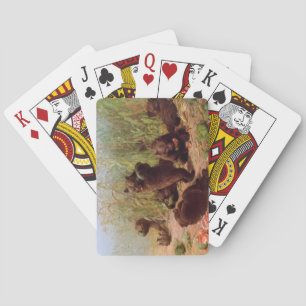 Bears in the Watermelon Patch (by W.H. Beard) Playing Cards
