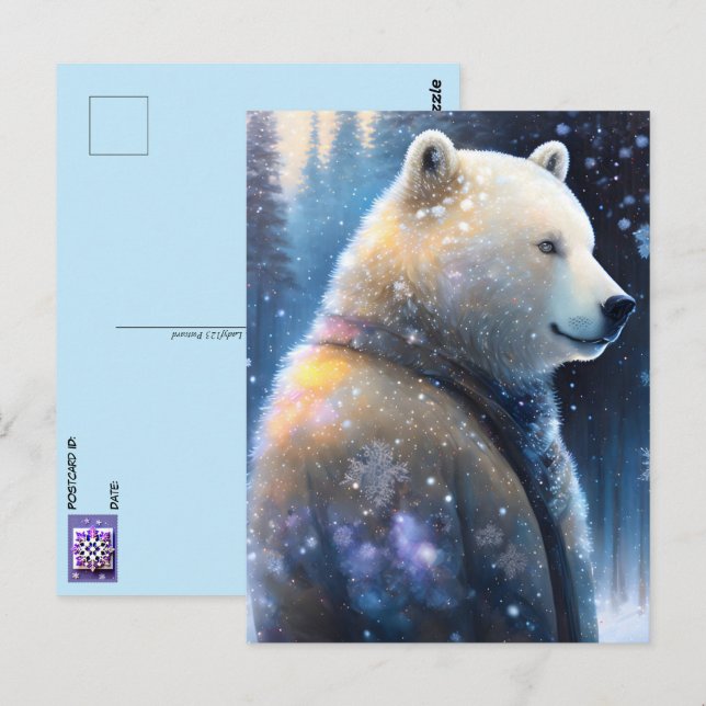 Bears in Winter, Postcrossing Postcard (Front/Back)